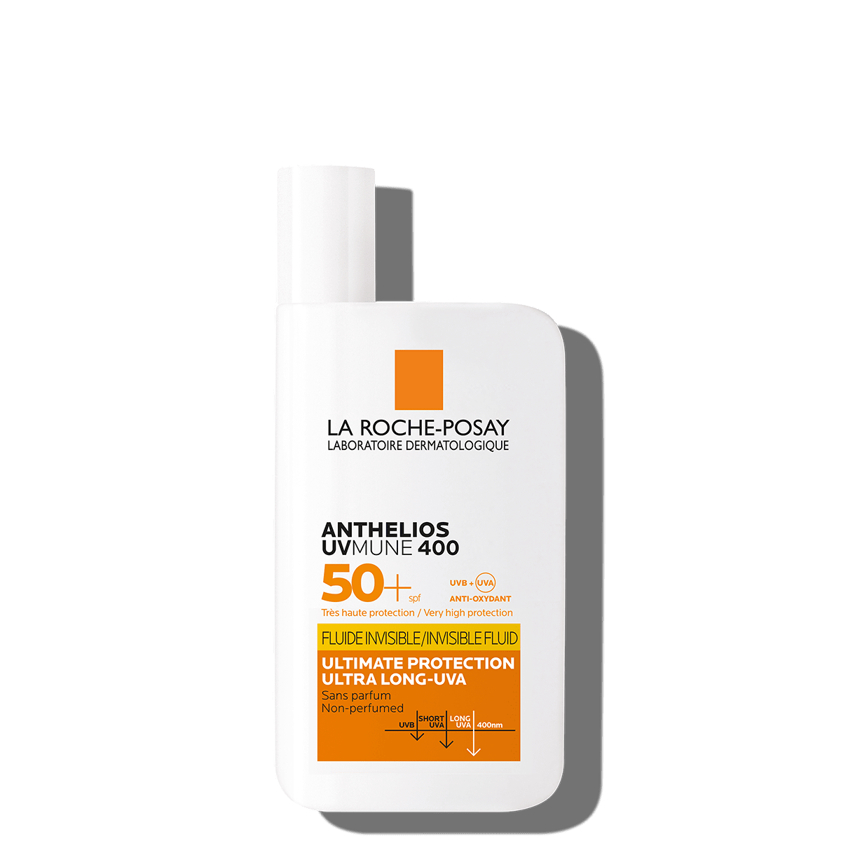 واجهة عبوة لا روش بوزيه أنثيليوس UVMune 400 واقي شمس SPF 50+